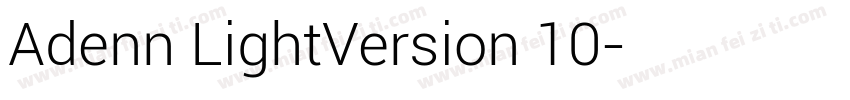 Adenn LightVersion 10字体转换